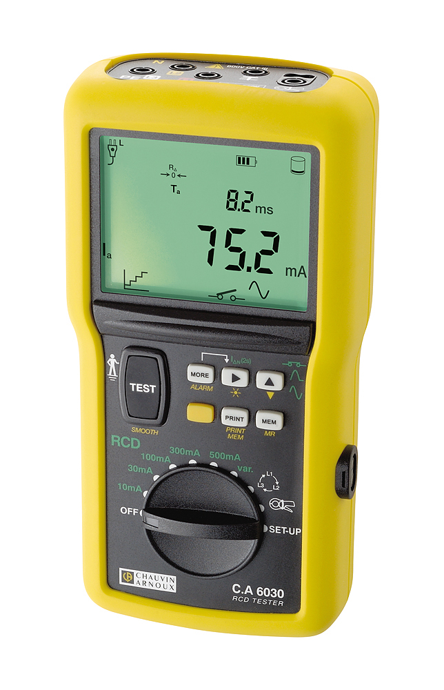 For complete, accurate testing of residual current devices C.A 6030